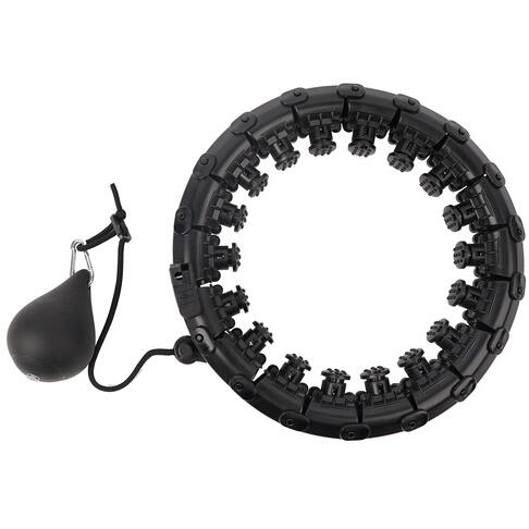 Cerc fitness, Hula Hoop, cu greutate suplimentara detasabila, 24 noduri detasabile, pentru slabire, pentru talie, masaj 360°, file de masaj