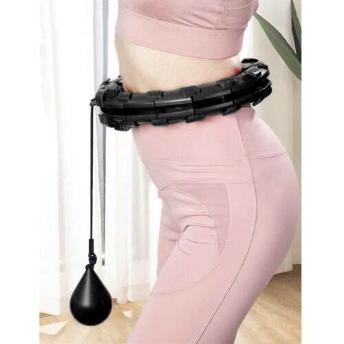 Cerc fitness, Hula Hoop, cu greutate suplimentara detasabila, 24 noduri detasabile, pentru slabire, pentru talie, masaj 360°, file de masaj