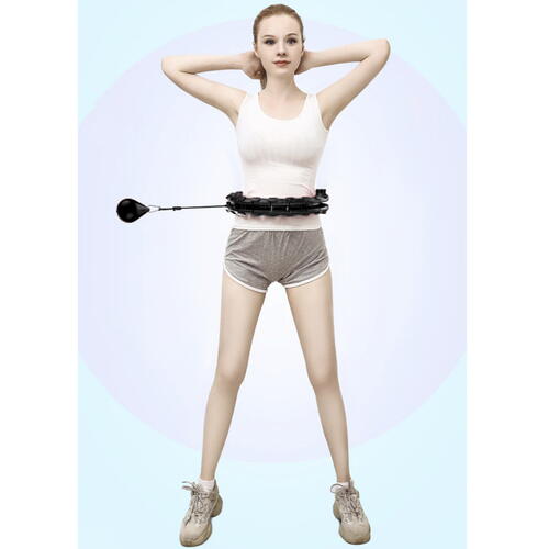 Cerc fitness, Hula Hoop, cu greutate suplimentara detasabila, 24 noduri detasabile, pentru slabire, pentru talie, masaj 360°, file de masaj