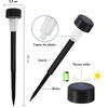 Set 10 lampi solare de gradina, iluminare LED, IP44 pentru alei, terase, spatii exterioare, lumina calda, 37 x 5.5 cm, Negru/ Alb