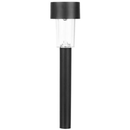 Set 10 lampi solare de gradina, iluminare LED, IP44 pentru alei, terase, spatii exterioare, lumina calda, 37 x 5.5 cm, Negru/ Alb