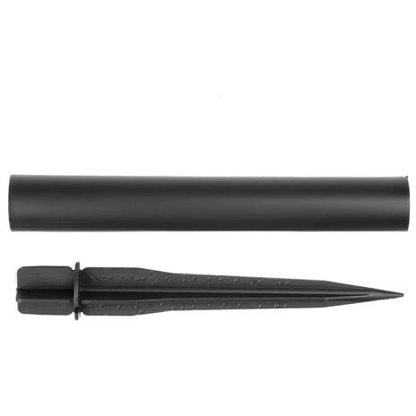 Set 10 lampi solare de gradina, iluminare LED, IP44 pentru alei, terase, spatii exterioare, lumina calda, 37 x 5.5 cm, Negru/ Alb