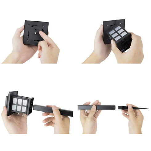 Set 6 lampi solare de exterior pentru gradina, Oprire/Stingere Automata, Cu tarus, Tip felinar, Decorative, Senzor de lumina, Rezistente la apa, Lumina rece