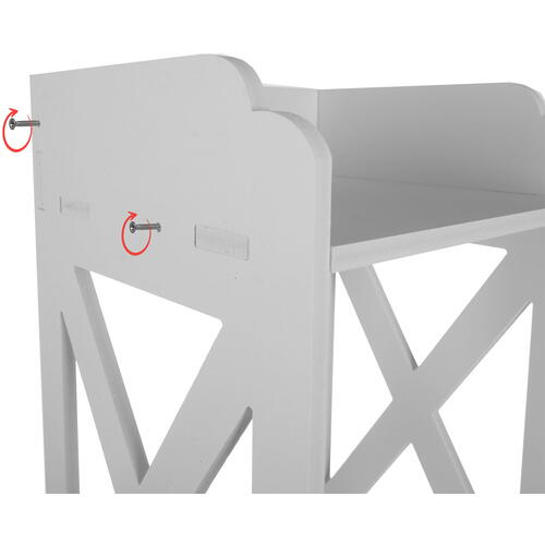 Dulap baie ingust, Suport hartie igienica, Raft Depozitare, 80 x 20 x 21 cm