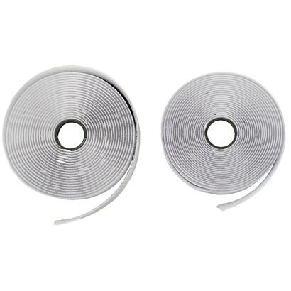 Banda velcro adeziva, Banda cu scai si adeziv, Reutilizabila, Latime 2.5 cm, Lungime 5 m