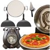 Cuptor electric pentru pizza, Reglabil, 1200W, Maxim 450 grade Celsius, Timer 15 Min, Piatra ceramica cu manere, 2 spatule, Cutit
