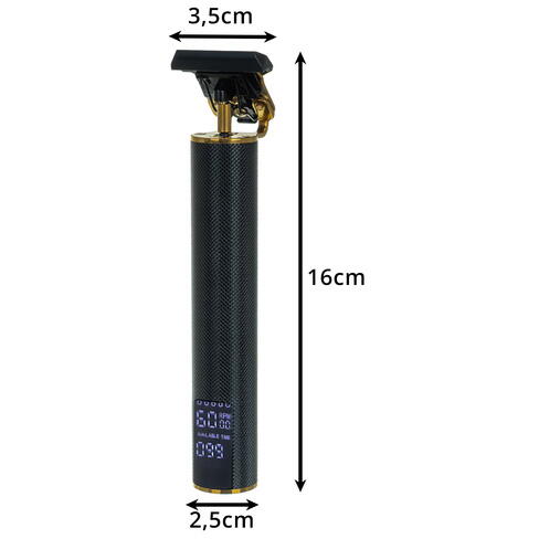 Masina Profesionala de Tuns Barba Si Contur, Fara Fir, Marimi Reglabile, Lama Inox, Negru