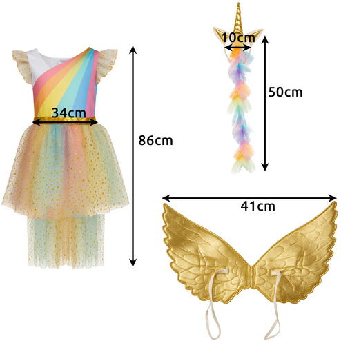 Costum De Halloween Pentru Copii, Unicorn, Marime 110-116, 3-5 Ani, Tinuta Completa, Material Moale, Aspect Atractiv, Universal