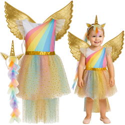 Costum De Halloween Pentru Copii, Unicorn, Marime 110-116, 3-5 Ani, Tinuta Completa, Material Moale, Aspect Atractiv, Universal