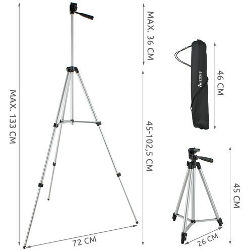 Trepied pentru Smartphone telescopic, Cu Telecomanda, Compatibil Android si IOS nivela si husa inclusa