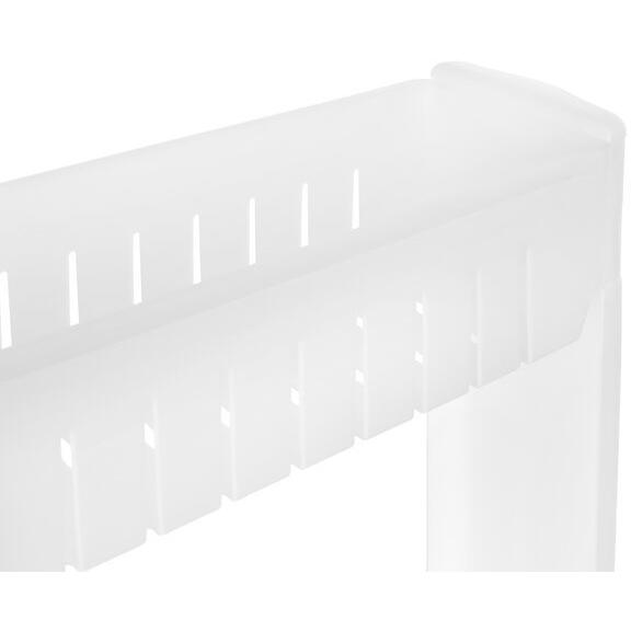 Raft de bucatarie sau baie, Mobil pe roti, Usor de asamblat si mutat, Universal, 3 nivele, Alb