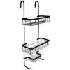 Etajera pentru Baie - Din Aluminiu, Montare prin Suspendare, 3 Compartimente, Negru