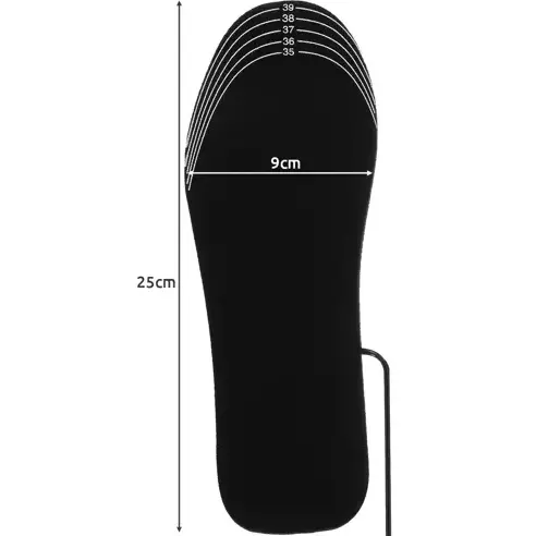 Branturi incalzite pentru incaltaminte, Alimentat prin USB, marimea 35-40, Negru