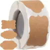 Set 300 etichete autoadezive, Hartie kraft, 3 modele, Usor de utilizat, Pentru borcane, Sticle, Depozitare de alimente sau decorare cadou, 5×3cm, Maro