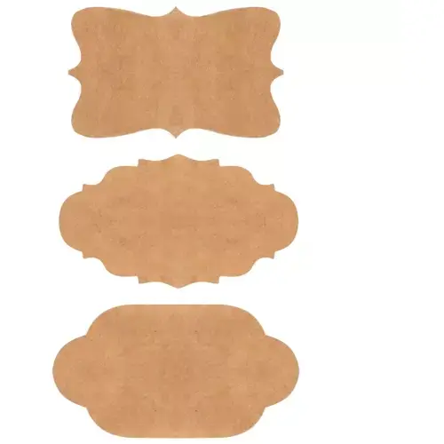 Set 300 etichete autoadezive, Hartie kraft, 3 modele, Usor de utilizat, Pentru borcane, Sticle, Depozitare de alimente sau decorare cadou, 5×3cm, Maro