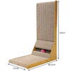 Zgarietor pentru pisici, Ansamblu de joaca pentru pisici orizontal si vertical tip carton de zgariat cu jucarie interactiva incorporata, model in forma de L, fabricat din materiale durabile si non-toxice, Maro
