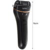 Set pentru ingrijirea picioarelor, Include 3 capete de slefuire, Acumulator 1200 mAh, Display digital Led, Incarcare USB, Viteza reglabila, Pentru pielea moarta, Calcaiul crapat sau mana aspra, Negru