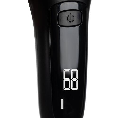 Set pentru ingrijirea picioarelor, Include 3 capete de slefuire, Acumulator 1200 mAh, Display digital Led, Incarcare USB, Viteza reglabila, Pentru pielea moarta, Calcaiul crapat sau mana aspra, Negru