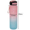 Sticla portabila de apa, Pai incorporat, Ergonomica, Gradata Motivational, Maner practic, Deschidere larga, 1L, Multicolor