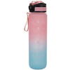 Sticla portabila de apa, Pai incorporat, Ergonomica, Gradata Motivational, Maner practic, Deschidere larga, 1L, Multicolor