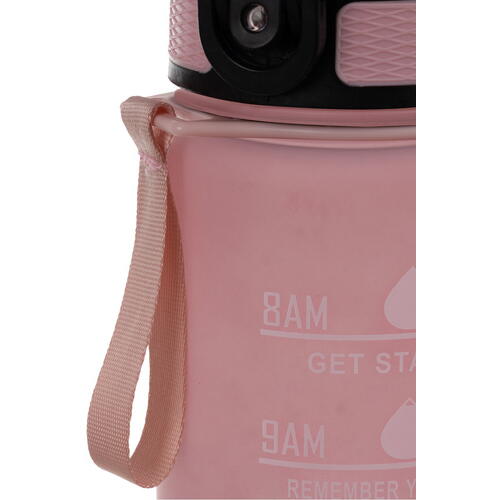 Sticla portabila de apa, Pai incorporat, Ergonomica, Gradata Motivational, Maner practic, Deschidere larga, 1L, Multicolor