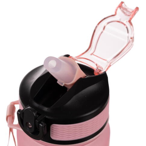 Sticla portabila de apa, Pai incorporat, Ergonomica, Gradata Motivational, Maner practic, Deschidere larga, 1L, Multicolor