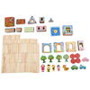 Set constructie din lemn cu 268 piese pentru copii, Micul Arhitect, Educativ si interactiv