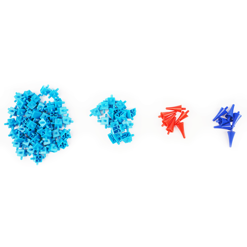 Set constructie din lemn cu 268 piese pentru copii, Micul Arhitect, Educativ si interactiv