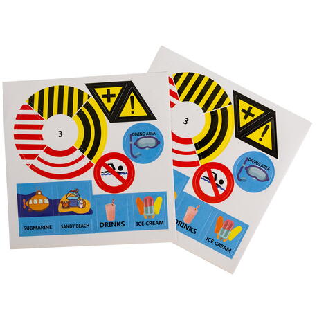 Set 25 piese cu masinuta, traseu puzzle racer, jucarie interactiva cu desene din mare, semne de circulatie si combinatii multiple