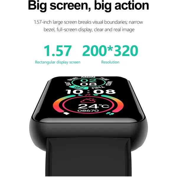 SmartWatch tip Bratara cu Apel Bluetooth, Ritm Cardiac, Nivel Oxigen, Calculator, Numar SOS, Calendar, Monitorizare Somn S878