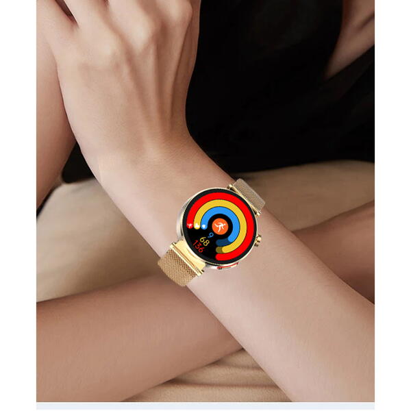 SmartWatch cu Senzor Glucometru, BIA, Ritm Cardiac, Nivel Oxigen, Tensiune Arteriala, EKG, Temperatura Corporala, Apel Bluetooth, SOS, Calculator, Ciclu Menstrual S879