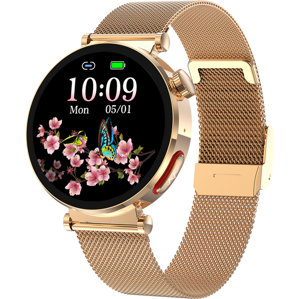 SmartWatch cu Senzor Glucometru, BIA, Ritm Cardiac, Nivel Oxigen, Tensiune Arteriala, EKG, Temperatura Corporala, Apel Bluetooth, SOS, Calculator, Ciclu Menstrual S879