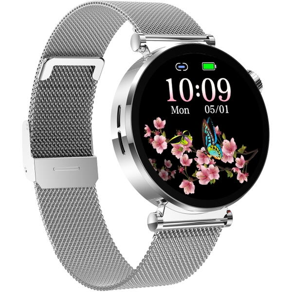 SmartWatch cu Senzor Glucometru, BIA, Ritm Cardiac, Nivel Oxigen, Tensiune Arteriala, EKG, Temperatura Corporala, Apel Bluetooth, SOS, Calculator, Ciclu Menstrual S880