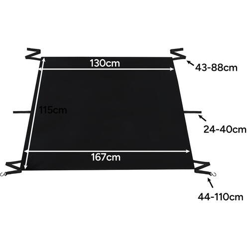 Parasolar Parbriz Anti-Inghet, Dimensiuni 130 x 113 x 167 cm, Impermeabil, Montaj Rapid Prin Carlige, Protejeaza Impotriva Zapezii si a Razelor Solare, Include Sac pentru Depozitare