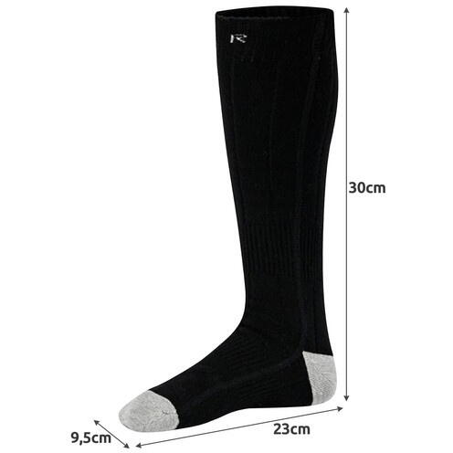 Sosete incalzite, Acumulatori Inclusi, Incarcator USB, Reglare a incalzirii in 3 trepte, 40 - 60 grade, Marime universala 36-44, Negre