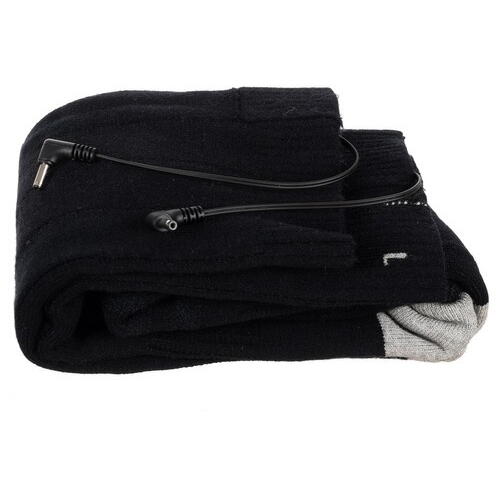 Sosete incalzite, Acumulatori Inclusi, Incarcator USB, Reglare a incalzirii in 3 trepte, 40 - 60 grade, Marime universala 36-44, Negre