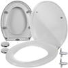 Capac WC cu Soft Close, Sistem Inchidere Lenta, Montaj Universal, Usor de Curatat, Kit de Montaj inclus, Alb