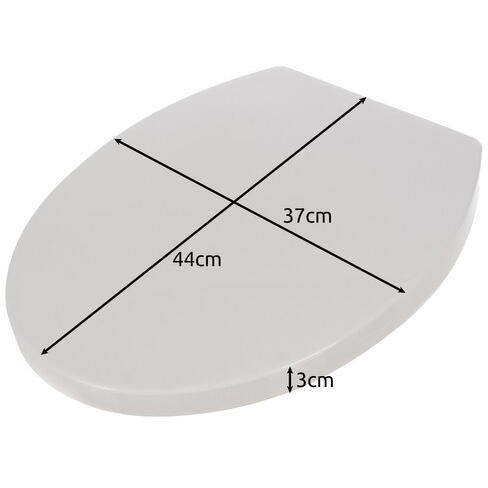 Capac WC cu Soft Close, Sistem Inchidere Lenta, Montaj Universal, Usor de Curatat, Kit de Montaj inclus, Alb