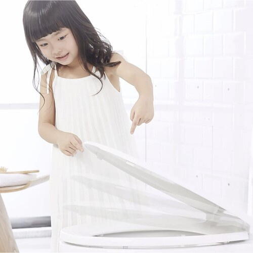 Capac WC cu Soft Close, Sistem Inchidere Lenta, Montaj Universal, Usor de Curatat, Kit de Montaj inclus, Alb