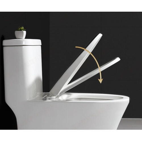 Capac WC cu Soft Close, Sistem Inchidere Lenta, Montaj Universal, Usor de Curatat, Kit de Montaj inclus, Alb