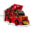 Set de joaca, Camion cu Masinute, Mega transportator de 6 masini, Echipament cu 3 platforme, 30x11.5x7 cm