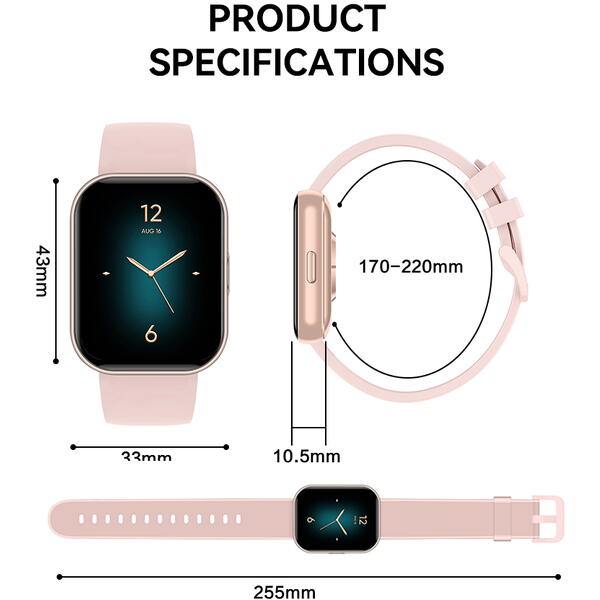 SmartWatch Cu Apel Bluetooth, Ritm Cardiac, Nivel Oxigen, Tensiune Arteriala, Moduri Sport, Calorii, Monitorizare Somn, Meniu RO, Nivel Stres, Calculator S881