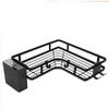 1+1 GRATIS Set Raft de Dus cu Etajere Colt pentru Baie, din Otel Inoxidabil, Organizator Baie cu Montare Usoara fara Gaurire, Design Modern, Negru