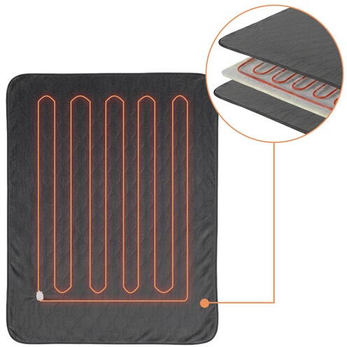 Patura electrica cu incalzire, 180 x 130 cm, Cu telecomanda, 6 Trepte de Incalzire