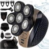 Aparat fara fir de ras, barbierit si tuns, 6 lame, 3 capete interschimbabile, 5 accesorii, IPX6, 600 mAh, USB, 9 x 7.5 x 8 cm, Negru
