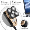 Aparat fara fir de ras, barbierit si tuns, 6 lame, 3 capete interschimbabile, 5 accesorii, IPX6, 600 mAh, USB, 9 x 7.5 x 8 cm, Negru