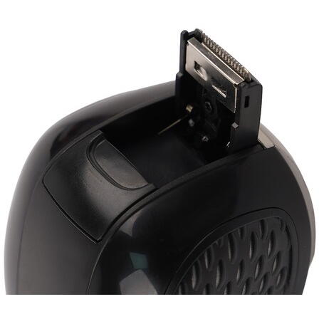 Aparat fara fir de ras, barbierit si tuns, 6 lame, 3 capete interschimbabile, 5 accesorii, IPX6, 600 mAh, USB, 9 x 7.5 x 8 cm, Negru