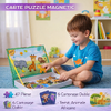 Carte tip Puzzle Magnetic , Set 47 magneti, 6 Cartonase Duble, Tema Animale