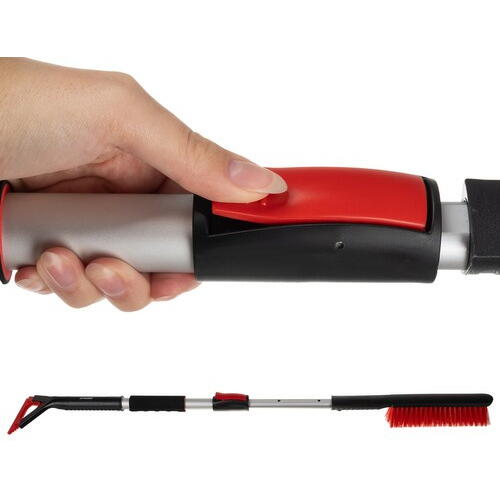 Racleta Auto Telescopica ,Lungime Reglabila de la 86 la 103 cm, Eficineta si Rezistenta, Razuitoare Detasabila, Prietenos cu Vopseaua Masinii, Negru/Rosu