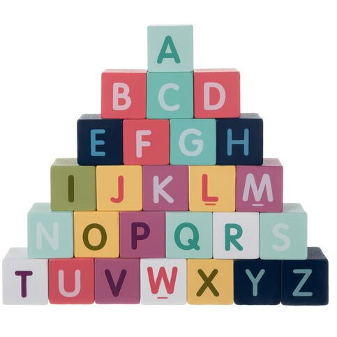 Joc cuburi lemn Oras colorat, 100 piese de construit, Dezvoltare motrica si inteligenta copii